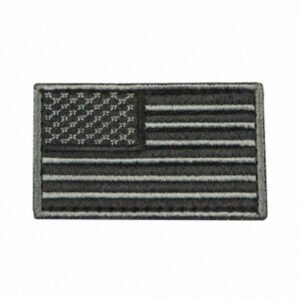 Vism USA Flag Patch Embroid Black
