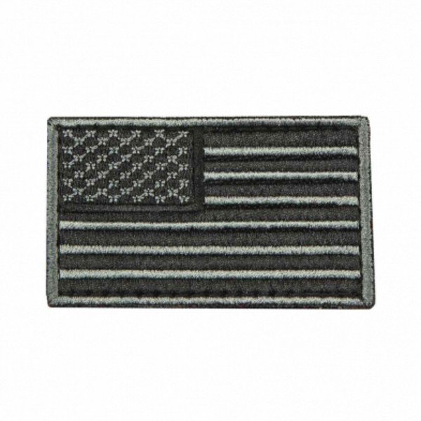 Vism USA Flag Patch Embroid Black