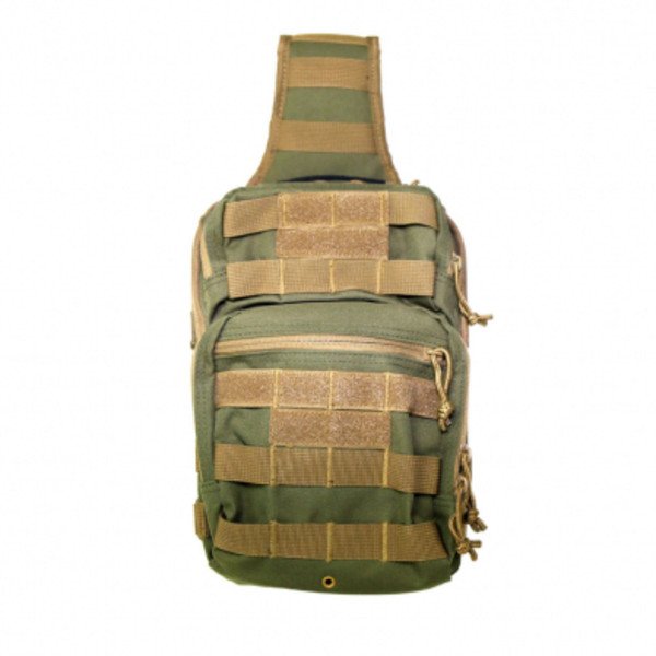 Vism Sling Utility Bag Green w Tan Trim